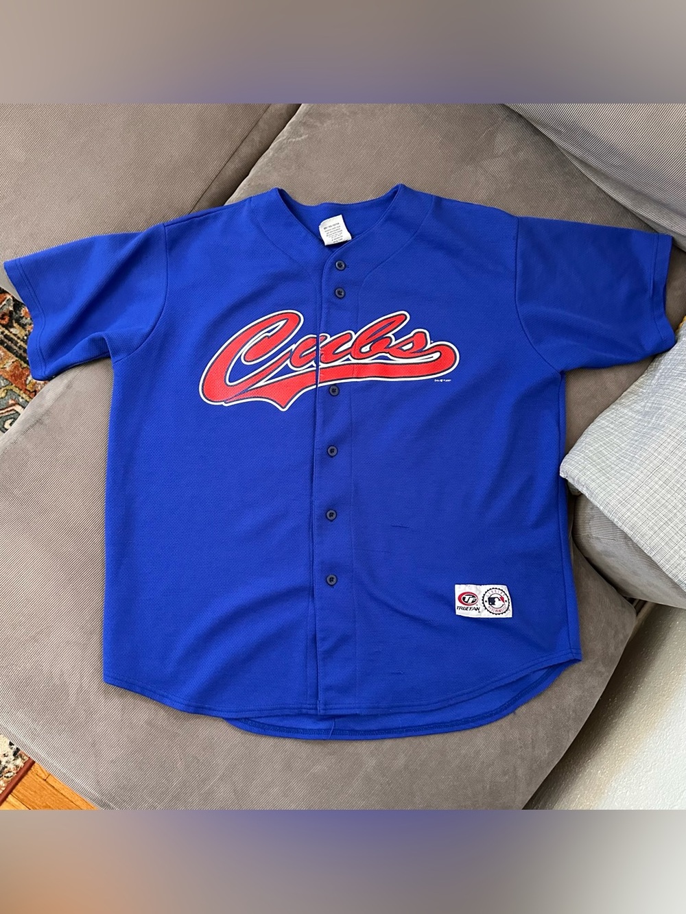 Rare Vintage TRUE FAN Sammy Sosa Chicago Cubs MLB Baseball Jersey Y2K Blue SZ XL